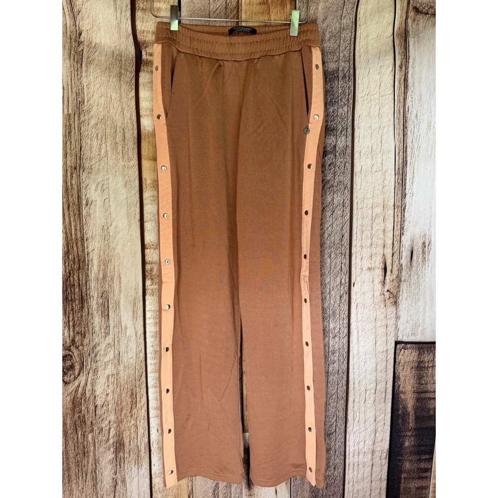 Scotch & Soda Maison Scotch‎ Snap Side Track Pants Boys Edition Brown Size Small